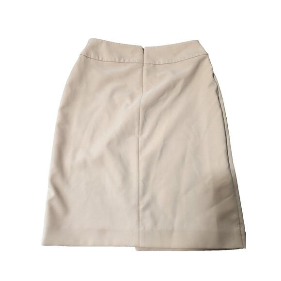 Calvin Klein Beige Pencil Skirt Size 2 | Faux Wrap Front | Office Career Wear - Picture 3 of 10